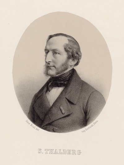Pianisti ja säveltäjä Sigismund Thalbergin muotokuva 1812-1871, n. 1860. tekijältä Leon Noel