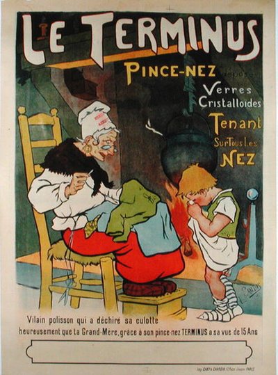 Le Terminus pince-neziä mainostava juliste tekijältä Leon Sandis