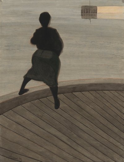 Kalastajatar laiturilla tekijältä Leon Spilliaert