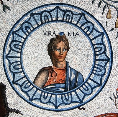 Urania, tähtitieteen museo (värikaiverrus) tekijältä Leon de (after) Laborde