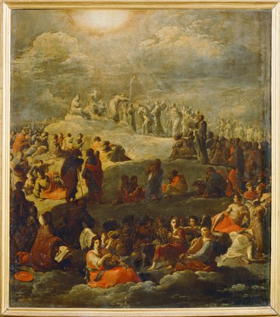 Pyhän ristin palvonta (maalaus kuparille) tekijältä Leonaert Bramer