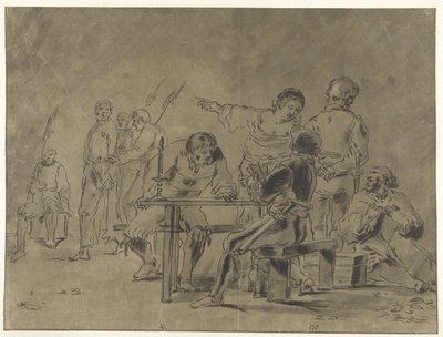 Pietari kieltää Kristuksen tekijältä Leonaert Bramer