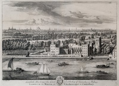 Lambeth, Hänen armonsa Canterburyn palatsin arkkipiispa, kaiverrus I. Kip tekijältä Leonard Knyff