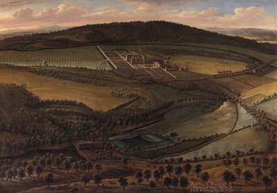 North Prospect of Hampton Court, Herefordshire tekijältä Leonard Knyff