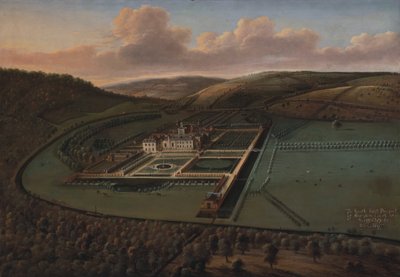 Hampton Courtin kaakkoisprospekti, Herefordshire tekijältä Leonard Knyff