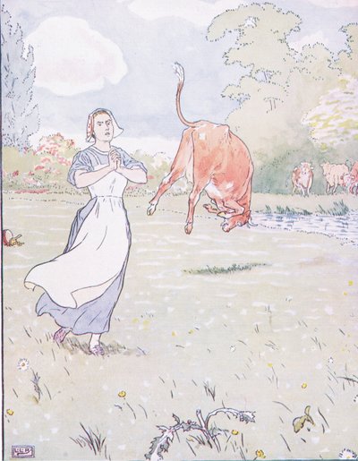 Tässä äiti hän huusi punaisen lehmän sisällä tekijältä Leonard Leslie Brooke