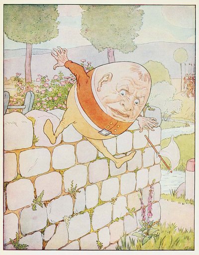 Humpty Dumpty menestyi loistavasti, pubista A Nursery Rhyme Picture Book. 1914. tekijältä Leonard Leslie Brooke