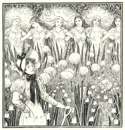 Mistress Mary, päinvastoin, kuinka puutarhasi kasvaa (kaiverrus) tekijältä Leonard Leslie Brooke