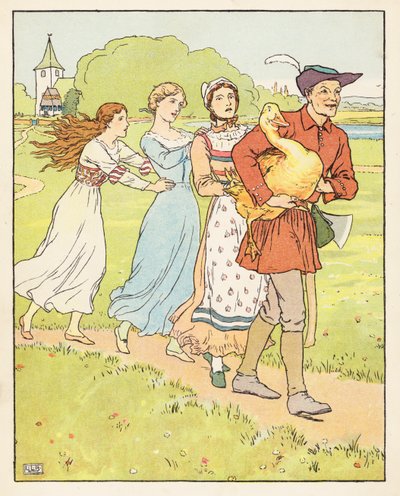 Kultainen hanhi (värilitro) tekijältä Leonard Leslie Brooke