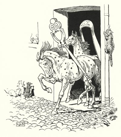 Pähkinänsärkijät ja sokeripihdit (litho) tekijältä Leonard Leslie Brooke