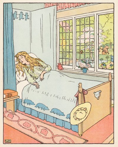 Kolme karhua (värilitografia) tekijältä Leonard Leslie Brooke