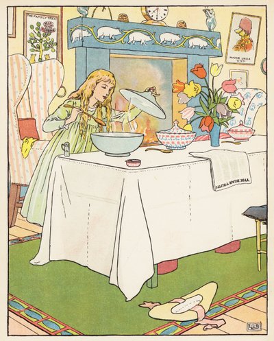 Kolme karhua (värilitografia) tekijältä Leonard Leslie Brooke