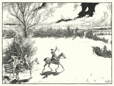 Siellä oli kolme iloista walesilaista (kaiverrus) tekijältä Leonard Leslie Brooke
