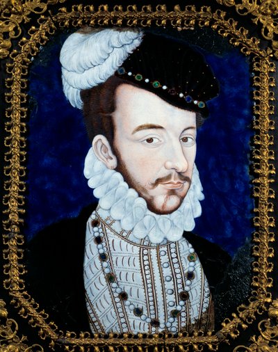 Ranskan kuninkaan (1550-1574) Kaarle IX:n muotokuva. Leonard Limosinin (1505-1577) maalaus tekijältä Leonard Limosin