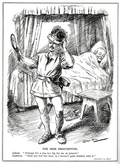 Työväenpuolueen haaste Lloyd Georgelle ja koalitiohallitukselle, tammikuu 1920 tekijältä Leonard Raven Hill