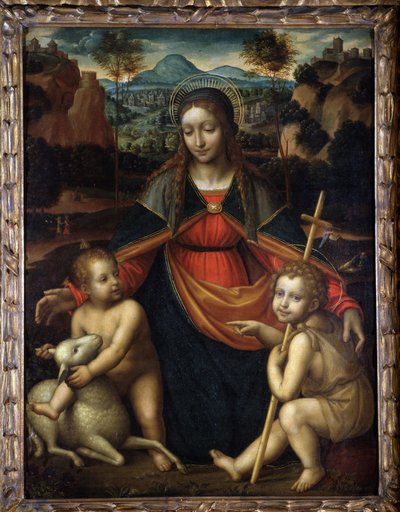 Neitsyt - Leonardo da Vincin koulu, Mentonin museo tekijältä Leonardo da (school of) Vinci