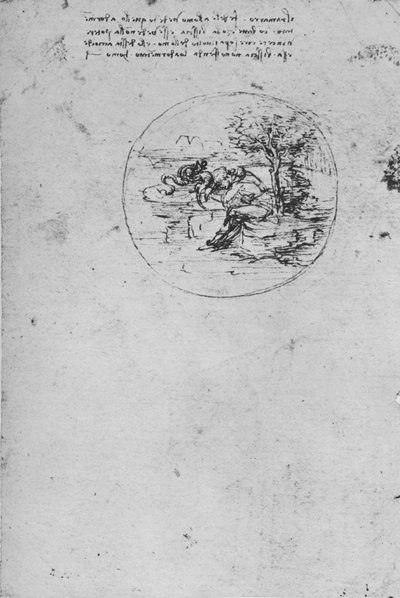 Totuutta symboloivan liskon allegoria, c1480 1945 tekijältä Leonardo da Vinci