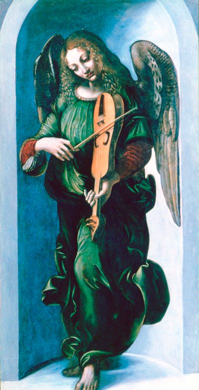 Vihreä enkeli Viellen kanssa, c1500 tekijältä Leonardo da Vinci
