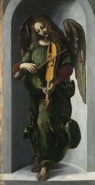 Vihreä enkeli Viellen kanssa, n. 1490-1499 tekijältä Leonardo da Vinci,