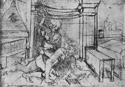 Aristoteles ja Phyllis, c1480 1945 tekijältä Leonardo da Vinci