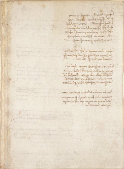 Arundel 263, f.151, Leonardo da Vincin muistiinpanot Codex Arundelista (kynä ja muste paperille) tekijältä Leonardo da Vinci