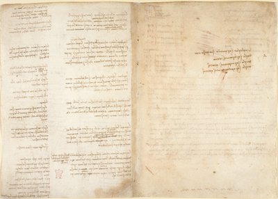 Arundel 263, f.37v, f.38r Huomautuksia mekaniikasta, 