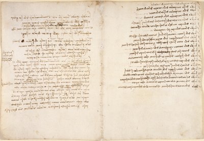 Arundel 263, f.58v, f.45, Notes on water, 