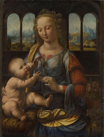 Saksa: Madonna mit der Nelke Madonna of the Carnation (neilikan Madonna) tekijältä Leonardo da Vinci
