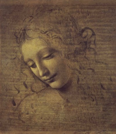 Naisen pää La Scapigliata, 1500-luku tekijältä Leonardo da Vinci