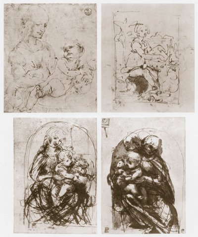 Madonna, 1400-luku. tekijältä Leonardo da Vinci