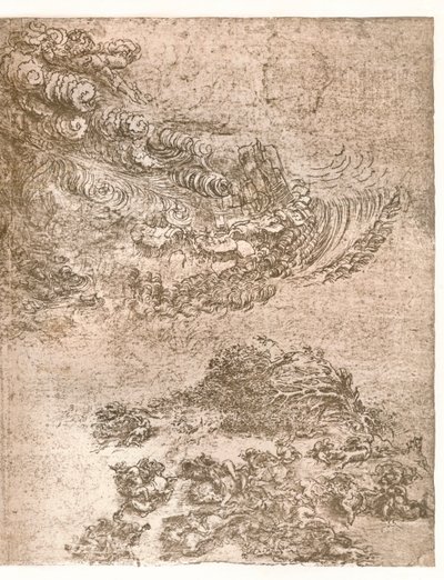 Kuvaus myrskystä, c1472-c1519 1883. tekijältä Leonardo da Vinci