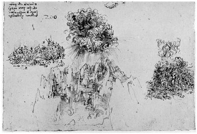 Luonnos viimeisestä tuomiosta, 1400-luvun loppu tai 1500-luvun alku 1954 tekijältä Leonardo da Vinci