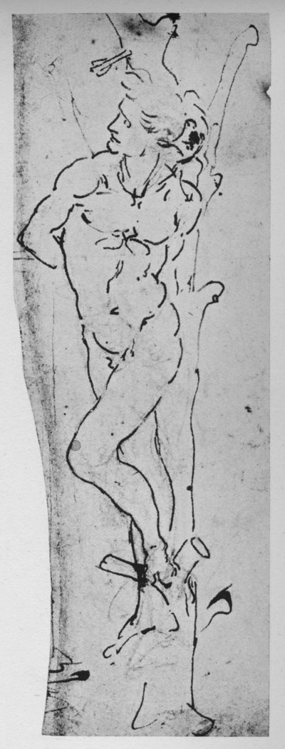 Study for St. Sebastian, c1480 1945 tekijältä Leonardo da Vinci