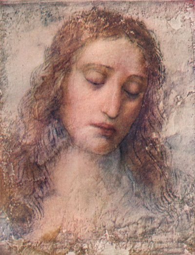 Tutkimus Kristuksen päälle viimeiselle ehtoolliselle, c1495, 1911 tekijältä Leonardo da Vinci