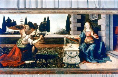 Ilmestys, 1472-1475 tekijältä Leonardo da Vinci