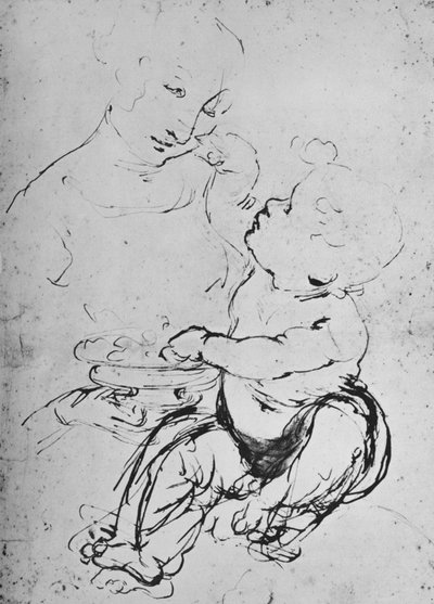 Madonna ja lapsi hedelmäkulhoineen, 1478 1945 tekijältä Leonardo da Vinci