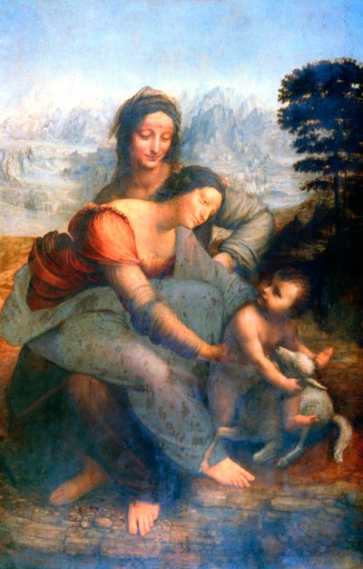 Neitsyt ja lapsi Pyhän Annan kanssa, 1502-1516 tekijältä Leonardo da Vinci