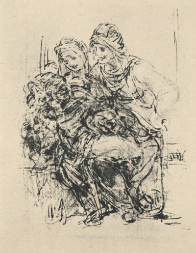 Neitsyt ja lapsi Pyhän Annan kanssa, c1480 1945 tekijältä Leonardo da Vinci