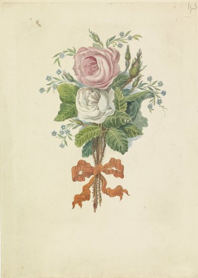 Ruusut kuninkaallisen perheen siluetteilla, 1816 tekijältä Leonardus Schweickhardt