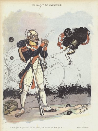Cambronnen sotilas. Kuvitus Le Rirelle tekijältä Leonce Burret