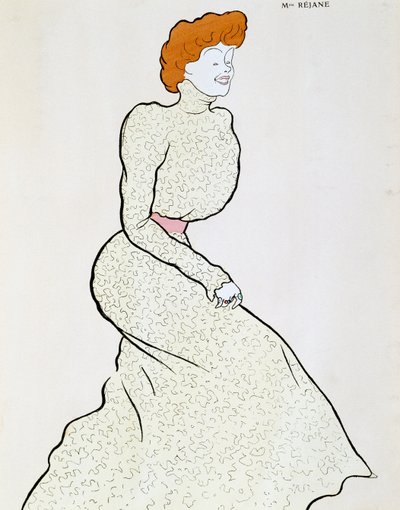 Näyttelijä Gabrielle Rejane (1856-1920), piirustus Leonetto Cappiello (1875-1942) tekijältä Leonetto Cappiello