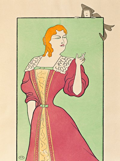 Näyttelijä Marie-Louise Marsy (1866-1942) Elmiran roolissa Tartuffe-elokuvassa tekijältä Leonetto Cappiello