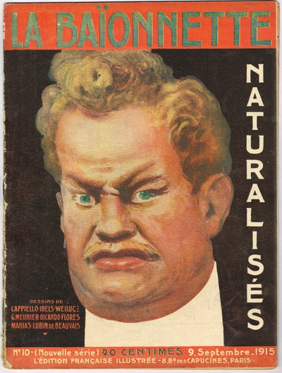 Kansi "" La Baionnette", satiirinen väreissä tekijältä Leonetto Cappiello