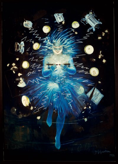 Luonnos sähkölaitteen julisteesta tekijältä Leonetto Cappiello
