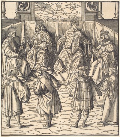 Assembly of Four Kings, etualalla Neljä miestä tekijältä Leonhard Beck