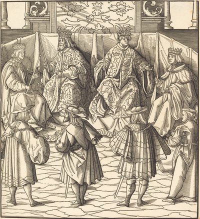 Assembly of Four Kings, etualalla Neljä miestä tekijältä Leonhard Beck