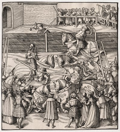 Turnauksen ja kallistuksen taito, 1513-1518. tekijältä Leonhard Beck