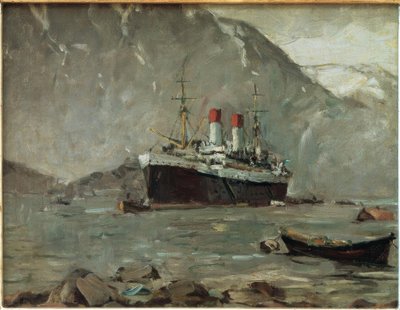 Passagierdampfer der Hamburg-Süd in einem norwegischen Fjord tekijältä Leonhard Sandrock