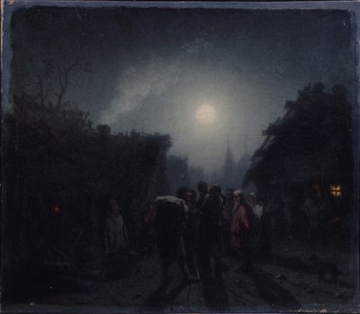 Ennen tavernaa. Yökuvaus, 1860-1870 tekijältä Leonid Ivanovich Solomatkin