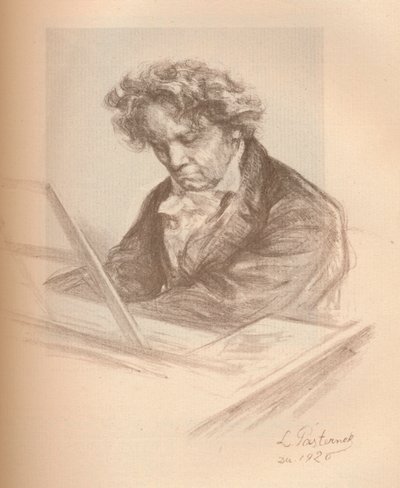 Beethovenin muotokuva, 1920 tekijältä Leonid Osipovic Pasternak